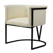 Cadeiras de jantar brancas de estilo industrial modernas